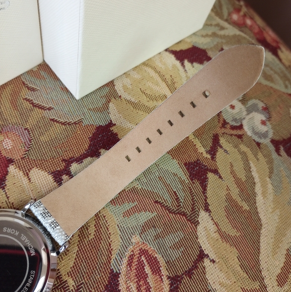 Michael Kors Addyson Silver Monogram Watch - Picture 11 of 14